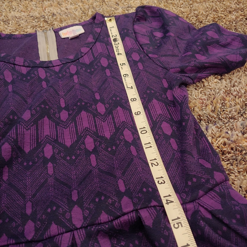 LuLaRoe Amelia Purple Black Dress - Picture 5 of 7
